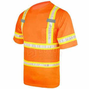 Camisa de Trabajo de Alta Visibilidad de Manga Corta, Transpirable, para Uso Industrial, Camisa Reflectante de Alta Visibilidad de Manga Corta - Product Image 4