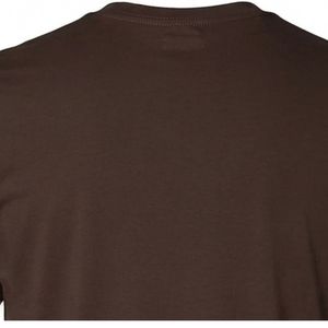 T-shirt à manches courtes pour homme en coton doux, col rond, uni, brun foncé, décontracté, basique, léger, respirant, à porter tous les jours en été - Product Image 4