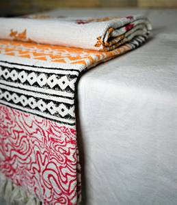 100% Cotton Handmade <b>Luxury</b> Eco-Friendly Winter Throw Sofa <b>Blanket</b> Hand Block Print Woven Breathable Light Weight Tassels Super - Product Image 2