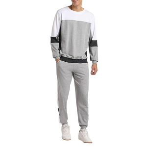 Sudadera de Cuello Redondo con Bloques de Color para Hombre, Manga Larga, Informal, para Otoño, Mezcla de Poliéster y Algodón, Corte Regular, Conjunto Deportivo - Product Image 2