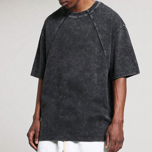 T-shirt délavé à l'acide pour homme – T-shirts vierges de haute qualité pour hommes - Product Image 1
