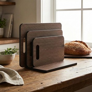 Tabla de cortar de madera para cocina, bloque de madera de bambú para cortar - Product Image 3