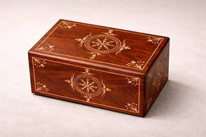 Handcrafted Rosewood Cremation Urn Engraved Floral <b>Memorial</b> Ashes <b>Box</b> handmade urn <b>box</b> - Product Image 5