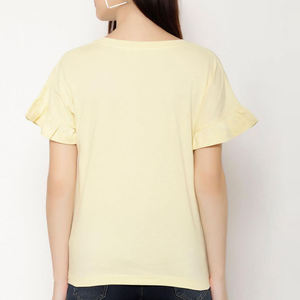 2026 Pakistan Factory Direct High Quality Breathable Women's Embroidery Print T-Shirts Summer 100% Cotton Slim Fit Eco-Friendly - Product Image 4