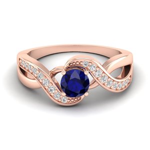 Anillo REYES de Oro Blanco de 14K de Primera Calidad con Zafiro Azul de Corte Redondo de 0.84 Quilates y Moissanita a Precios de Mayoreo - Product Image 5