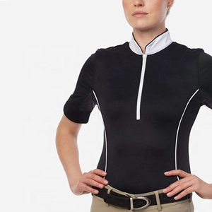 Camisa Profesional de Manga Corta para Montar a Caballo, Ropa Ecuestre de Verano, Camisas Sostenibles para Exhibiciones Ecuestres - Product Image 3