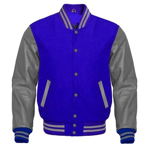 Chaqueta Bomber Gris para Hombre, Mangas de Cuero PU Negro, Cuello Alto, Cierre de Botones, Casual, Resistente al Viento, Transpirable, Estilo Urbano, Invierno - Product Image 5