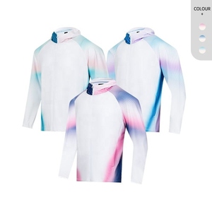 Autumn Breathable Quick Dry Sports Exercise Colorful Pattern Hooded Team Men's Polyester Spandex <b>Jacket</b> - Product Image 2