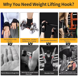 Guantes de Levantamiento de Pesas Geo Brother Co para Hombre y Mujer, Equipo de Gimnasio, Ajustables, Antideslizantes, Capacidad de Carga de 15 lb - Product Image 3