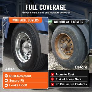 Copricerchi per Asse Posteriore Resistenti alla Ruggine, Coperture per Dadi di Bloccaggio in ABS Elettroplaccato, Coperture Asse a Punta per Camion Semirimorchio, Adattamento Universale - Product Image 6