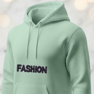 Top Quality Top Selling Sustainable Light Blue Color Custom Chenille Embroidery Logo Patch Professional Premium Quality <b>Hoodies</b> - Product Image 2
