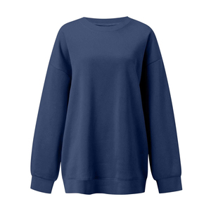 Winter Printed Oversized Drop Shoulder Women's Sweatshirt Fleece Lined O-Neck Comfy Pullover <b>Long</b> <b>Sleeve</b> <b>Tunic</b> <b>Top</b> Loose Fit - Product Image 3