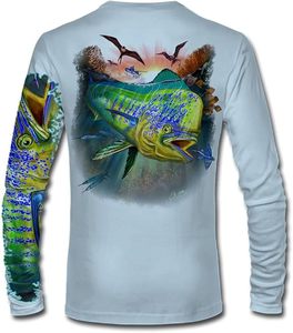 เสื้อเชิ้ตตกปลาบูลดอลฟินสำหรับผู้ชาย แขนยาว แห้งเร็ว สวมใส่สบาย เหมาะสำหรับนักตกปลา - Product Image 2