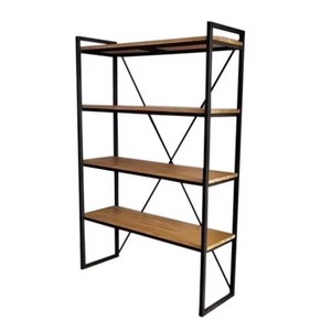 Zapatero moderno de metal y madera con acabado de calidad garantizada que complementa la decoración contemporánea del hogar. - Product Image 4