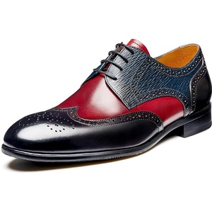New Stylish <b>Spring</b> Autumn Wedding Groom Men's Leather Shoes Breathable Lightweight Lace-up Formal Flat Oxford Leather <b>Boots</b> - Product Image 1