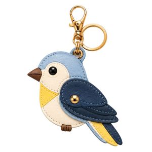 Bird Keychain with Multiple Color Bird Bag Charms, <b>Cute</b> PU Leather Animal Keyrings for Women - Product Image 2