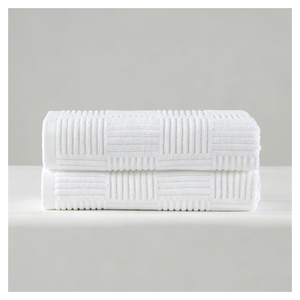 Serviette de bain en coton 100% de qualité supérieure, douce et absorbante, avec motif de marque tissé sur mesure en jacquard pour hôtel - Product Image 4