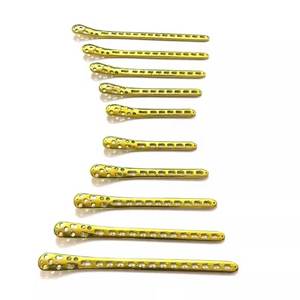 Placas medias distales de tibia estilo VOI de 35 mm, implantes ortopédicos veterinarios de titanio, juego de 10 piezas para fijación de fracturas - Product Image 3