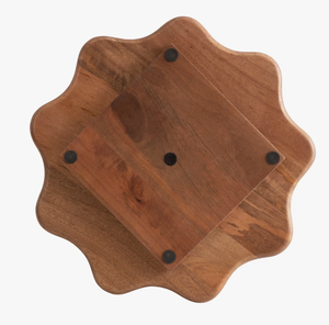 Wholesale Flower Shaped Wooden Serving Tray, Aesthetic Scalloped Wood Charcuterie <b>Board</b> and Fruit Platter for Kitchen - Product Image 4