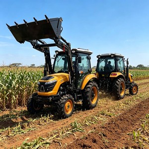 Tracteur agricole compact à quatre roues motrices de 80 chevaux (modèle avec chargeur frontal) - Product Image 1