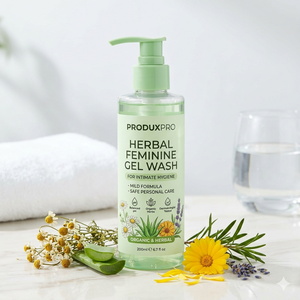 Gel lavant intime ProduxPro Yoni - Formule douce, hypoallergénique, avec des ingrédients naturels, certifié GMP, ISO et HALAL - Product Image 2