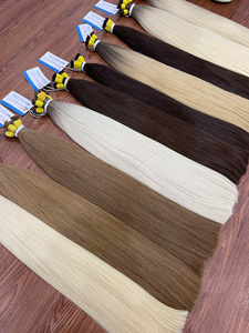 Bulk Hair Premium Vietnamese Human Hair Double Drawn Soft Silky Natural Blonde Brown Black <b>for</b> <b>Braiding</b> Wig Making <b>Extensions</b> - Product Image 5