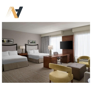 Ensemble de meubles de chambre à coucher d'hôtel fabriqué en usine au Vietnam pour Hampton Inn by Hilton Hotel Room Brand Standard - Product Image 3