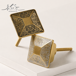 Antique Gold Brass Round Knob Intricate Floral Peacock Mandala Pattern Decorative Cabinet Drawer <b>Pull</b> <b>Handle</b> Furniture <b>Door</b> - Product Image 6