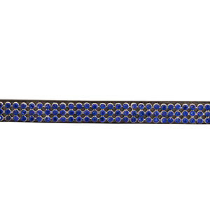 Diadema de cuero indio Horsekraft de tres hileras con cristales negros, diseño elegante y transpirable, personalizable, a la moda 2026 - Product Image 5
