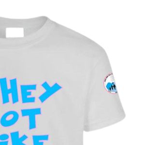 T-shirt blanc à manches courtes et col rond avec imprimé graphique bleu, vêtement décontracté pour tous les jours, streetwear confortable, vêtement unisexe - Product Image 5