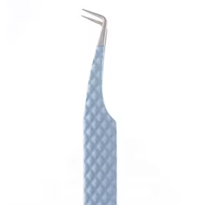Pince à cils en acier inoxydable à microfibres Nano Grip avec logo imprimé, 45/60/75/90 degrés, pour extensions de cils volume, antistatique, pointe lisse - Product Image 5