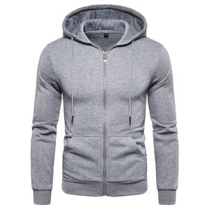 Custom Mens Zip Up <b>Hoodie</b> Full Zip Double Layer Hood Zip <b>Hoodie</b> Wholesale Oem For US Streetwear Brands - Product Image 1