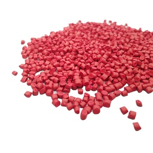 PE PP Raw Material Bulk Plastic Pellets with Red Colorful Masterbatch for plastic buckets, shopping bag, household products...