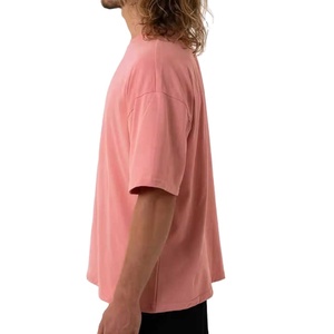 T-shirt coupe boxy surdimensionné pour hommes de haute qualité 100% coton lourd respirant WARSTED couleur unie conception personnalisable - Product Image 3