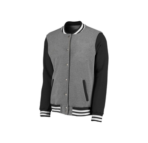 Custom High Quality Wool Body Varsity Style <b>Winter</b> Baseball Stand Canvas Sleeves Geometric Cartoon <b>Waterproof</b> Reversible <b>Jacket</b> - Product Image 2
