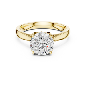 Classic Round Cut Lab Grown Solitaire <b>Ring</b> <b>Set</b> 18KT White Gold Rhodium Plated Certified for Party Wedding Luxury Gifting <b>Women</b> - Product Image 5