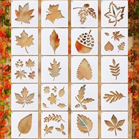 11 pochoirs réutilisables pour l'automne et Thanksgiving, grands modèles de feuilles d'érable et de 'Bonjour l'automne' pour paillassons, murs en bois et décoration intérieure DIY