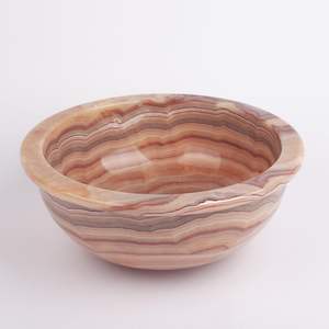 Elegante Tazón para Servir de Piedra de Alabastro, Hecho a Mano, de Mármol Blanco Natural, Centro de Mesa para Cocina o Comedor - Product Image 4