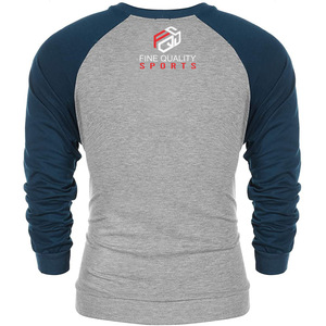 T-shirts Smart Fit classiques, T-shirts de baseball sur mesure, T-shirts en coton à manches longues raglan pour hommes, T-shirts à col rond - Product Image 2