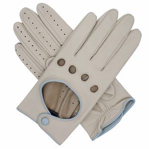 Gants de conduite unisexes vintage pour moto et voiture, en cuir de mouton et de daim, protection de la paume, respirants, antidérapants, complets - Product Image 1