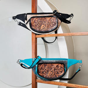 Petit sac à bandoulière vintage pour femmes sac de taille à la mode en cuir de vachette usiné à la main sac banane concepteur sac de poitrine de haute qualité pour unisexe - Product Image 4