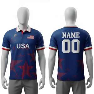 T-shirt de sport de cricket pour hommes, maillot d'équipe respirant - Product Image 3