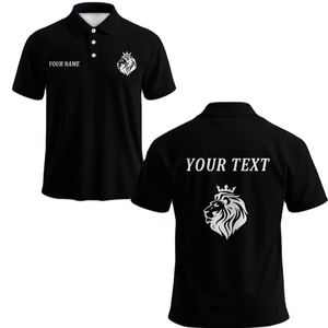 Chemise classique unie pour homme en jersey tricoté respirant en polyester/coton écologique, col rabattu, manches courtes, logo au dos - Product Image 1