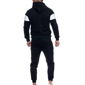 Ensemble de survêtement pour homme blanc 2 en 1, sweat-shirt à capuche à manches longues avec fermeture éclair, poches latérales, vêtements décontractés, respirant, style hiver, 100% coton - Product Image 3