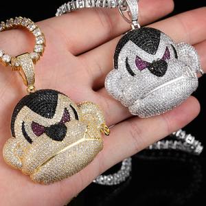 จี้ฮิปฮอปแบบประดับเพชรสำหรับผู้ชาย ดีไซน์เก๋ไก๋ทันสมัย ลายการ์ตูนสัตว์น่ารัก ขายส่งเครื่องประดับแฟชั่นคุณภาพดี จี้ห้อยคอ - Product Image 5