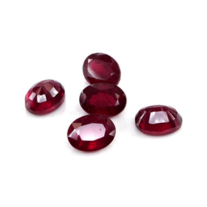 Rubis naturels de Bangkok, ovales calibrés 5x7mm, pierres précieuses naturelles en vrac pour la création de bijoux, prêtes à l'emploi - Product Image 3