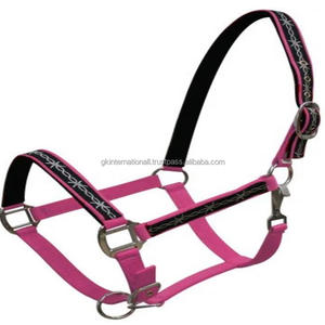Vente en gros de plusieurs options de couleurs personnalisées Licou de cheval en nylon avec accessoires réglables en alliage de zinc - Product Image 6