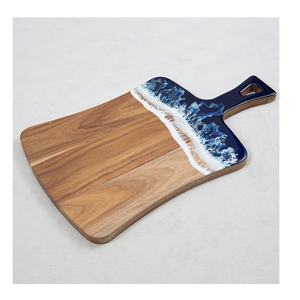 Planche à découper en bois d'acacia et en résine Planche naturelle Blocs au design moderne Produit tendance de qualité pour la maison, l'hôtel et le restaurant - Product Image 6