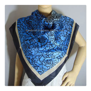 Custom Designed 100% Pure Silk Women's Headscarf Luxury 90x180cm Paisley Flower Print Logo Pattern Long Square Winter Shawl - Product Image 5