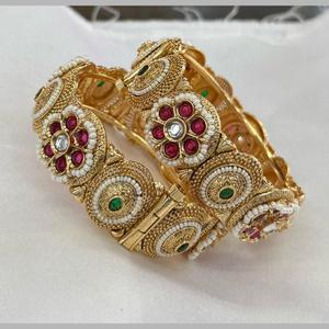 Openable <b>Bangles</b> <b>Set</b> <b>Gold</b>-Plated Pota Stone 10581360PGR_2.4 Fine Jewelry <b>Set</b> - Product Image 1
